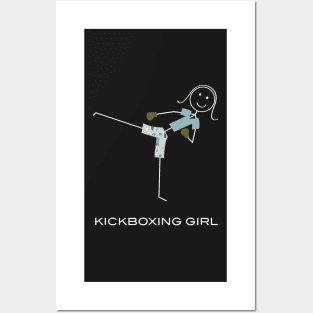 Funny Womens Kickboxing Design Posters and Art